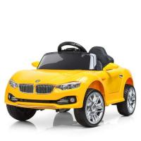 купить Детский электромобиль BMW Bambi M 3175EBLR-6 с кожаным сиденьем (желтый)