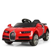купить Детский автомобиль Bugatti M 3988EBLR-3 с кожаным сиденьем 2 мотора (красный)