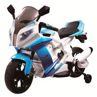 купить Детский электромобиль мотоцикл Bambi M 2769 E-4-1 ева колеса (бело-синий)