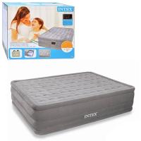 купить Двуспальная велюровая кровать INTEX 66958 со встроенным насосом (203-152-46 см)