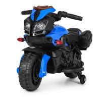 купить Мотоцикл детский Bambi M 3832L-2-4 кожаное сиденье и свет (синий)