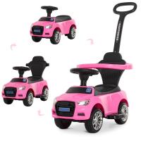 купить Детская каталка-толокар Audi M 3503A(MP3)-8 с родительской ручкой и музыкой MP3 (розовая)