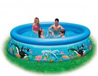 купить С красочной иллюстрацией надувной бассейн Intex 54904 Ocean Reef Easy Set Pool (366х76 см)