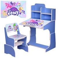 купить Детская парта My Little Pony W 2071-56-6 регулируемая высота (голубая)