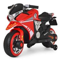 купить Детский электромотоцикл Bambi M 3682L-3 с кожаным сиденьем (красный)