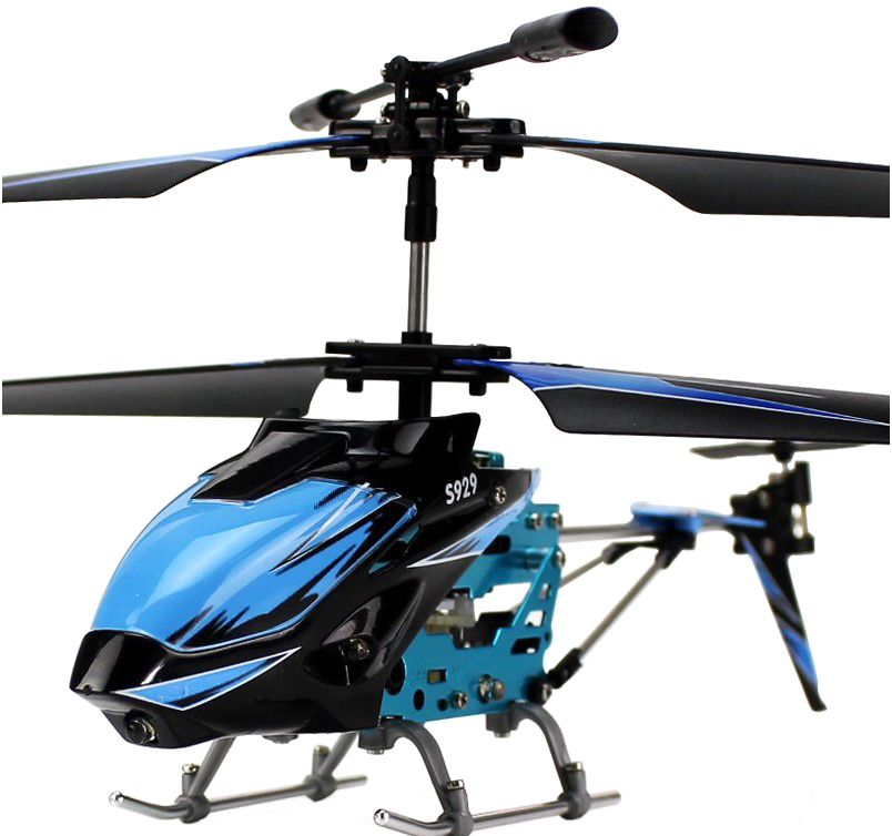 фото Вертолёт на радиоуправлении 3-к WL Toys S929 с автопилотом (синий)