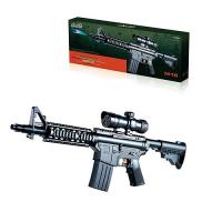 купить Автомат для детей M16 с аккумулятором 613 с очками и водяными пулями (73см)