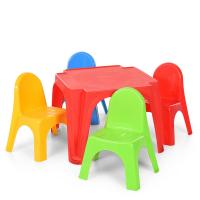 купить Детский пластиковый столик со стульчиками 52-900 SET OF TABLE AND 4 CHAIRS (красный)