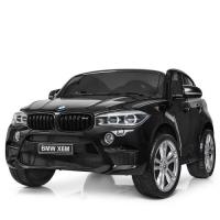 купить Детский джип BMW X6M JJ2168-2 с кожаным сиденьем (черный)