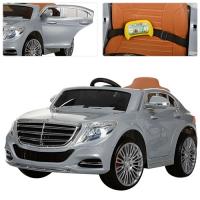 купить Детская электромашина Mercedes S-Class ZP 8003EBLR-11 кожаное сиденье (серебристый)