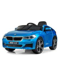купить Детская машина электромобиль BMW 6 GT JJ2164EBLRS-4 кожаное сиденье и автопокраска (синяя)