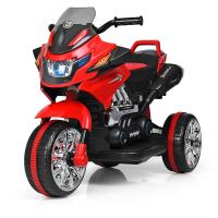 купить Мотоцикл для детей Bambi M 3928L-3 светящиеся колеса и корпус (красный)
