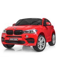 купить Детский джип BMW X6M JJ2168-3 с кожаным сиденьем (красный)