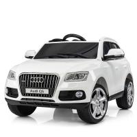 купить Детский электроджип Audi Q5 M 3448EBLR-1 с кожаным сиденьем (белый)