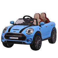купить Электромашина детская Mini cooper M 3595EBLR-4 регулируемое сиденье двухместное (синяя)