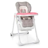 купить Стульчик для кормления детей Bambi M 3890-3 из кожы (серо-розовый)