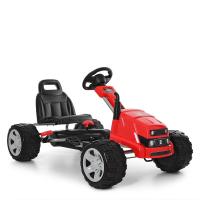 купить Железный педальный карт Bambi M 4118-3 ручной тормоз и ЕВА колеса (красный)