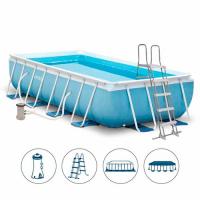 купить Прямоугольный каркасный бассейн Intex 26792 аксессуары (488-244-107 см)
