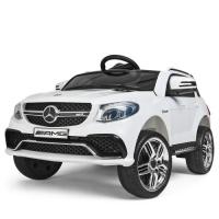 купить Детский джип с радиоуправлением Mercedes AMG M 3621EBLR-1 кожаное сиденье (белый)