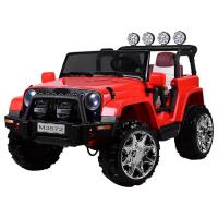купить Детский джип электромобиль Bambi M 3572EBLR-3 кожа 4 мотора (красный)
