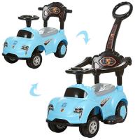 купить Каталка-толокар M 3274-4 со съемной родительской ручкой (синий)