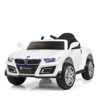 купить Детский электромобиль BMW M 3970EBLR-1 с кожаным сиденьем (белый)
