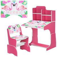 купить Детская парта-растишка Bambi B 2071-41-8 Фламинго со стульчиком (малиновая)