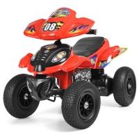 купить Квадроцикл для детей Bambi M 2403ALR-3 резиновые колеса и кожаное сиденье (красный)