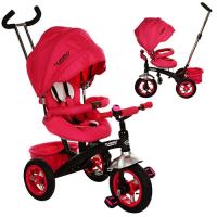 купить Трехколесный велосипед колясочного типа Turbotrike M 3195-1A с резиновыми колесами (розовый)