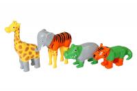 купить Пазл 3D детский магнитные животные POPULAR Playthings Mix or Match (тигр, крокодил, слон, жираф)