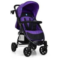 купить Детская прогулочная коляска BAMBI M 3409-3-9 книжка глубокий капюшон (черно-фиолетовая)