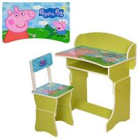 купить Детская парта 301-13 регулируемая по высоте Peppa Pig (салатовая)