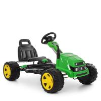купить Железный педальный карт Bambi M 4118-5 ручной тормоз и ЕВА колеса (зеленый)