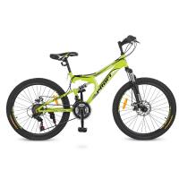 купить Спортивный велосипед 24 дюйма Profi G24DAMPER S24.4 стальная рама 15" (салатовый)