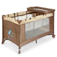 купить Детский манеж El Camino ME 1054 SAFE PLUS Stars Beige кровать пеленальный столик (бежевый)