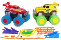 купить Машинки на бат. Trix Trux набор 2 машинки с трассой (красный+желтый)