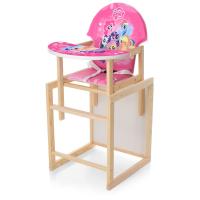 купить Деревянный стульчик для кормления М K-122-9PU Little Pony трансформер ремни экокожа