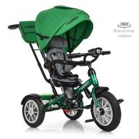 купить Трехколесный колясочный велосипед TurboTrike M 4057-4 поворотный со светом (зеленый)