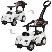 купить Каталка-толокар M 3274-1 со съемной родительской ручкой  (белый)