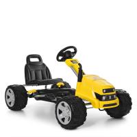 купить Железный педальный карт Bambi M 4118-6 ручной тормоз и ЕВА колеса (желтый)