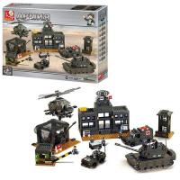 купить Детский конструктор SLUBAN M38-B7100 армия воинская часть (1086 деталей)