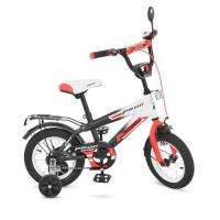 купить Детский велосипед 12 дюймов Profi G1255 Inspirer (черно-бело-красный мат)