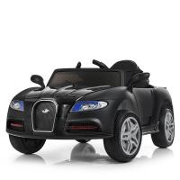 купить Электромобиль для детей Bugatti M 3968EBLRM-2 кожаное сиденье и матовая краска (черный)