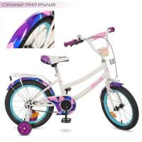 купить Велосипед для детей 16 дюймов Profi Y16163 Geometry с колесиками (белый)