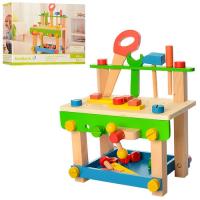купить Деревянная игрушка Набор инструментов MD 1178 верстак (44 детали)