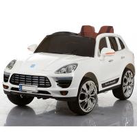 купить Детский джип Porsche Bambi M 3289 EBLR-1 с радиоуправлением и кожаным сиденьем (белый)