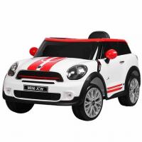 купить Электромобиль для детей Mini JCW JJ2258EBLR-1 два мотора и кожаное сиденье (белый)