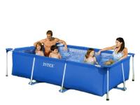 купить Синий прямоугольный каркансый  бассейн Intex Rectangular Frame Pools 58983 (150х220х60 см)