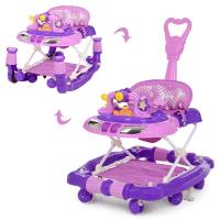 купить Ходунки для детей Bambi M 3849-3 качалка с родительской ручкой (фиолетовые)