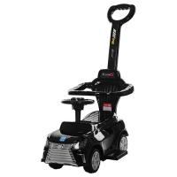 купить Каталка-толокар для детей 2в1 BAMBI M 3593S-2 с родительской ручкой автокраска (черная)